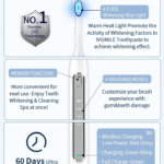 Dual led light sonic toothbrush