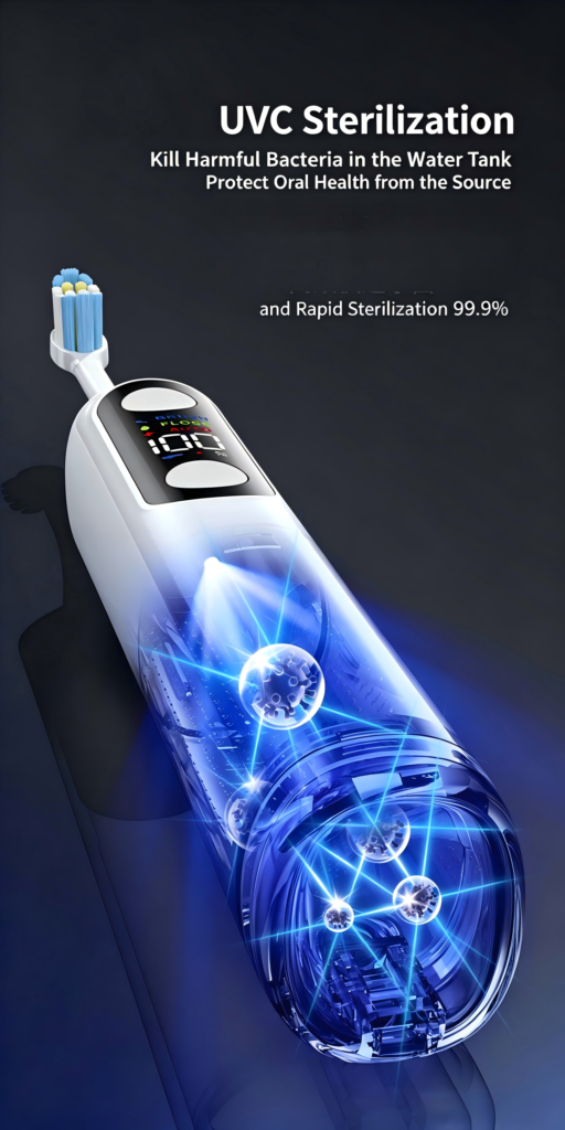 2 IN 1 water flosser with electric toothbrush