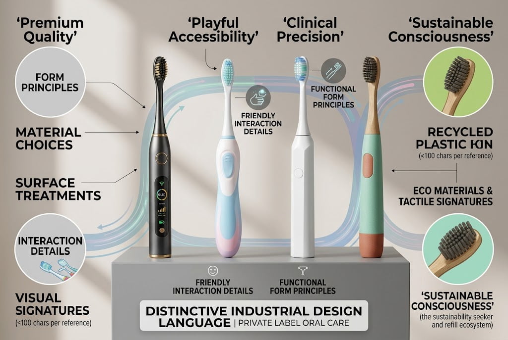 product design differentiation for private label brands distinctive electric toothbrush industrial design language