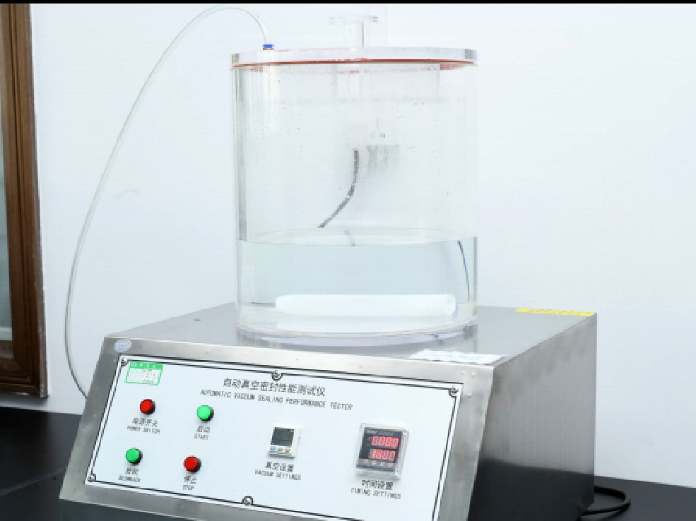 Vacuum sealing performance test instrument with control panel